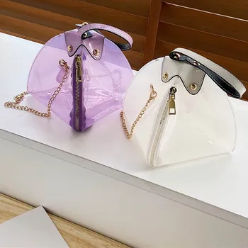 

Fashion Women’ s Large Capacity Transparent Dumpling Bag Leather Shoulder Bag Hand Bags