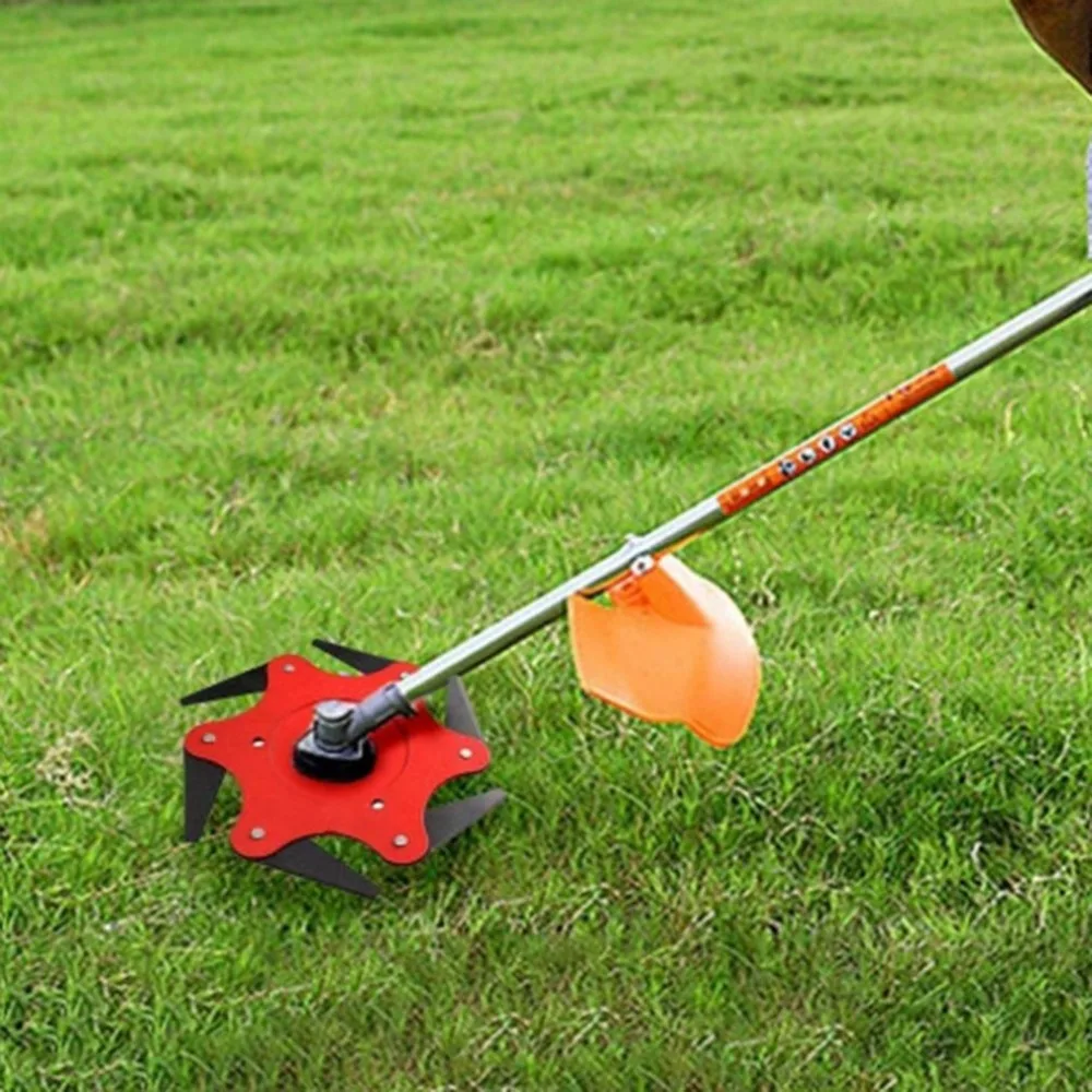 Six-leaf Mower Garden Lawn Trimmer Head Outdoor Lawn Repair Accessories Weeding Tools Alloy Blade Mower