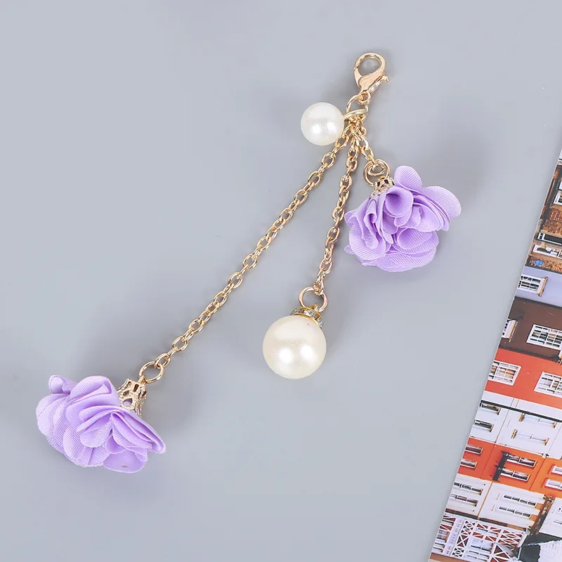 Shellnail Mobile Phone Lanyard Short Hand Strap for Key USB Diamond Bracelet Phone Case Flower Pendant DIY Tassel Phone Straps