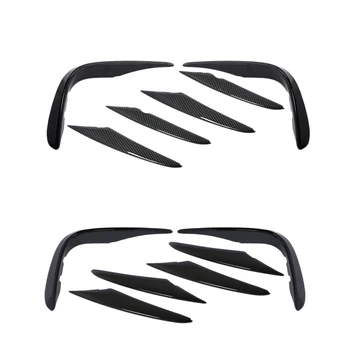 

6PCS Front Bumper Lip Splitter Grille Cover Fog Lamp Air Knife Sticker for Mercedes Benz GLC X253 2015-2019