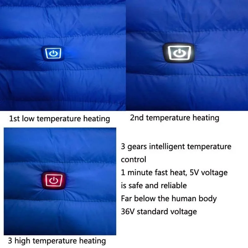 Men's Heated Hooded Down Jacket