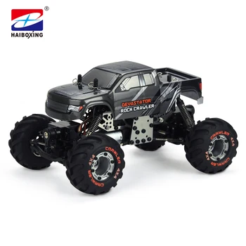 

HBX RC Car 4WD 2.4Ghz 1:24 Scale crawler Remote Control Car 4 Wheel Steering Off-road Vehicle model Rechargeable stickers gray