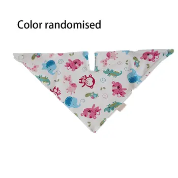 

Baby Bib Cotton Buckle Waterproof Lapel Triangle Scarf Knit Cotton Soft Baby Bib Baby Eating Bib Cartoon Pattern Bib