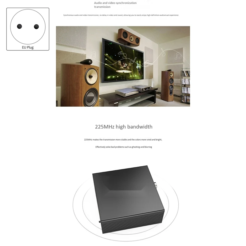 HDMI o Decoder Splitter o Splitter 1080P HDMI to Coaxial to Toslink to 3 5 o EU Plug 