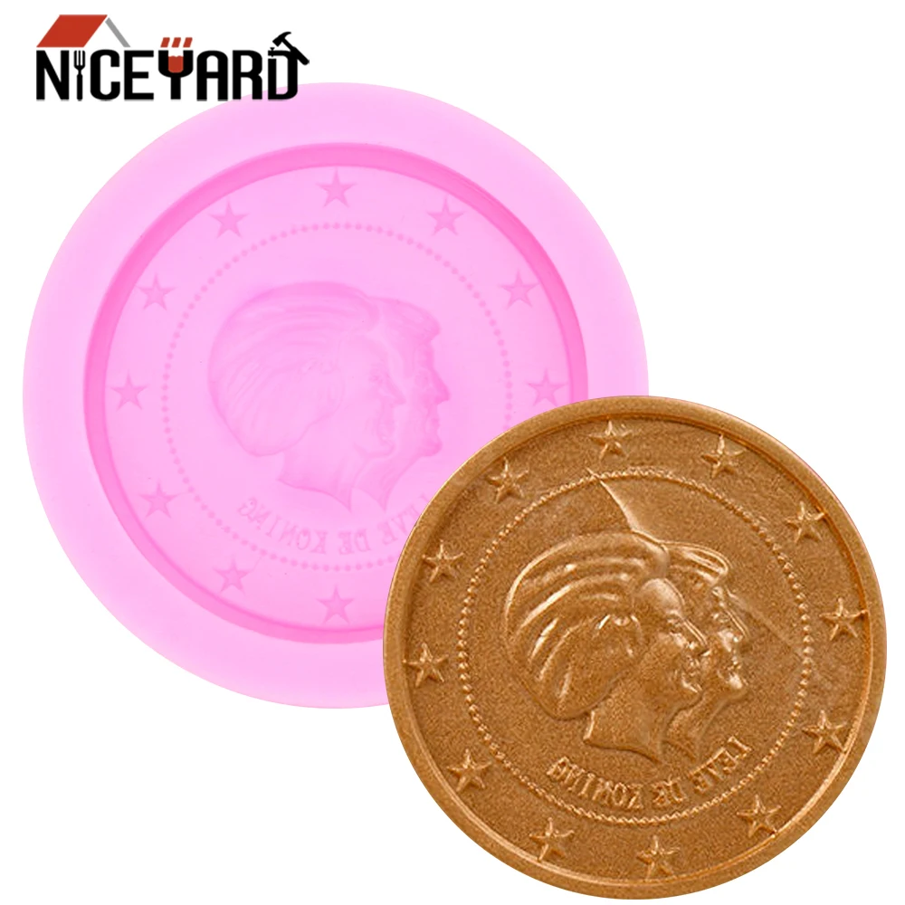 NICEYARD круглые силиконовые формы для монет помадки шоколадные конфеты DIY печенья