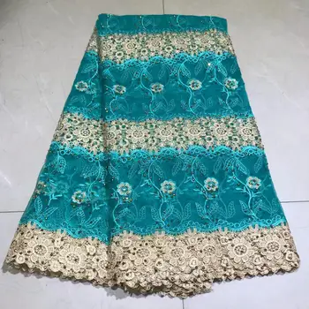 

African French Tulle Lace Fabric New Design Embroidered Laces With Stones High Quality French Net Lace Fabric 5 Yards