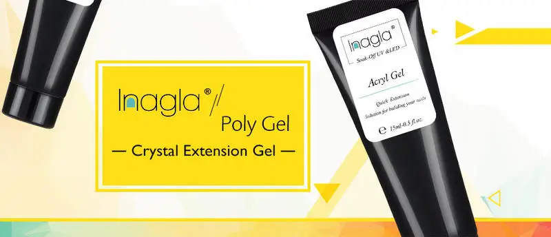 Inagla 15 мл Poly colors серия Гель-лак для ногтей Soak Off UV светодиодный лак для ногтей праймер для ногтей Гель-лак для ногтей салон маникюра