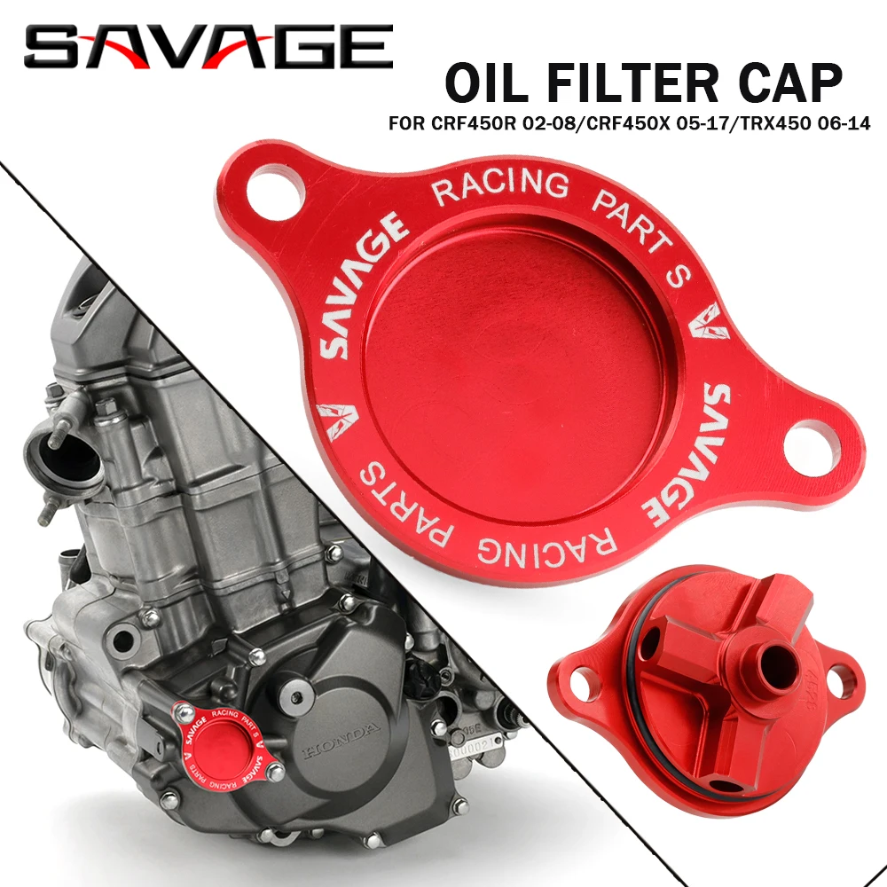 For HONDA CRF450R CRF450X TRX450 Motorcycle Oil Filter Cap Motorbike