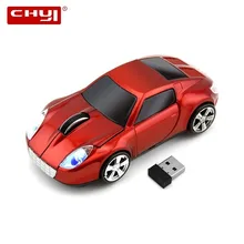 CHYI 2,4 ГГц Беспроводная мышь Спортивная Автомобильная мышь с светодиодный подсветкой 1600 dpi USB оптическая компьютерная игровая мышь для ПК ноутбука