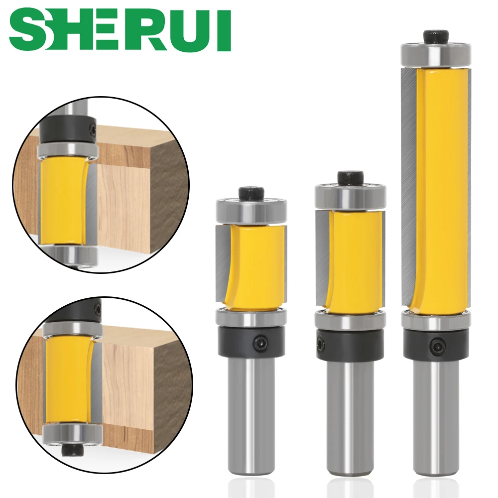 Top Bottom Bearing Flush Trim Router Bit Wood 12 Flush Trim Router