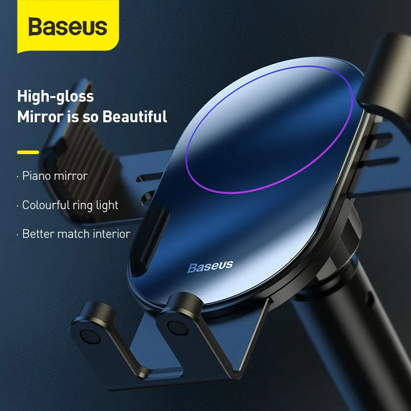 Гравитационный Автомобильный держатель для телефона Baseus с выдвижным основанием