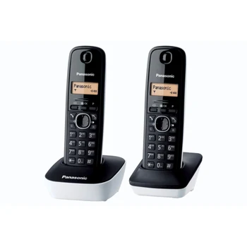 

Panasonic KX-TG1612 dial phone DECT black, white caller calls