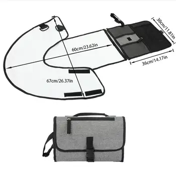 

Baby Portable Changing Mat Waterproof Cushioned Diaper Removable Changing Pad