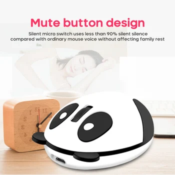 

Wireless Mouse Charging Panda Silent Cartoon Mice Animal Cute Cute Mute Mouse Bluetooth Panda Charging Mouse for Latop PC