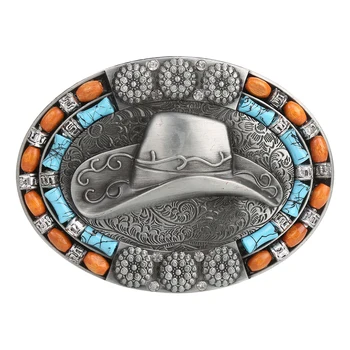

Classic Belt Buckle Cowboy Totem Beads Hunting Jeans Belt Accessory Classic engraved totem patterns western belt buckle