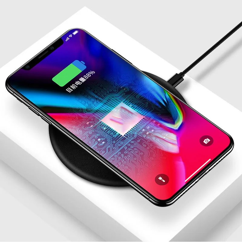 5 V/2A QI Беспроводной Зарядное устройство для iPhone 8 X XS MAX XR зарядки зарядного устройства с Micro USB кабель для samsung Galaxy S7 S6 край S8 S9 S10 плюс