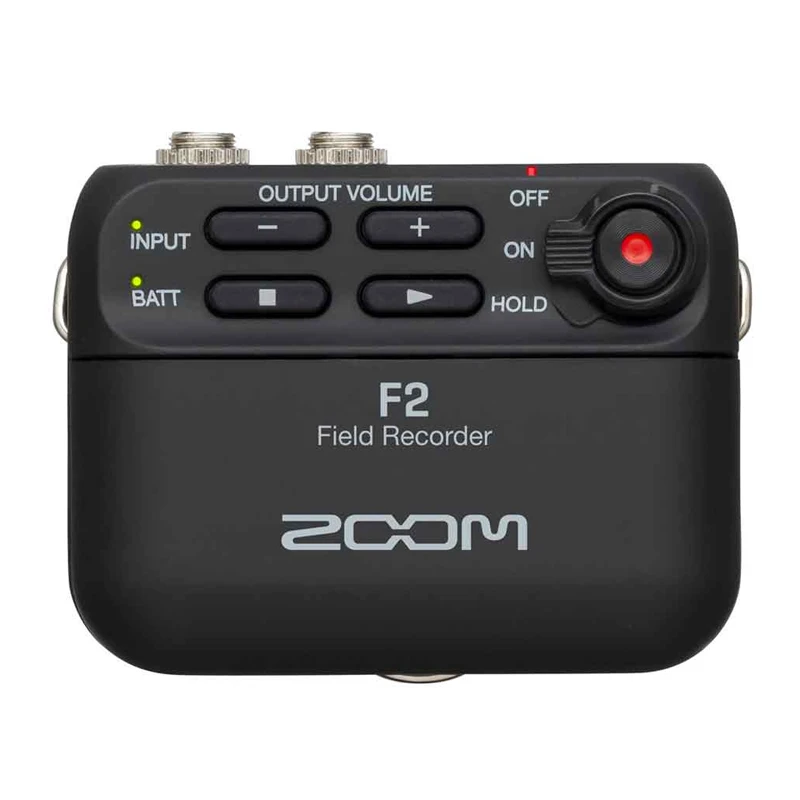 ZOOM F2 / F2-BT field recorder lavalier micropohone with a windscreen and lapel mic clip for Mobile live broadcast and vlog 