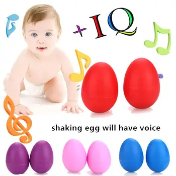 

Plastic 2pcs Plastic Ball Music Maracas Egg Music Sand Egg Colorful Shakers Percussion Instrument Teaching Tools Cheap