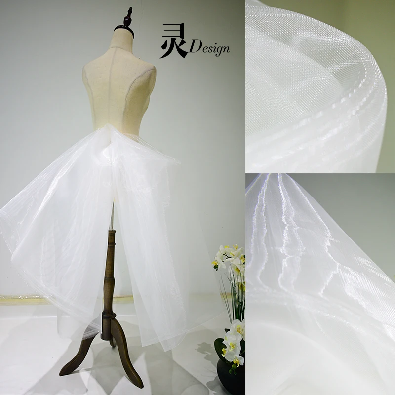 

Modeling Yarn White Encryption Stiff Mesh Fabric Clothing Designer Fabric Creative Folding Yarn Organza Organza