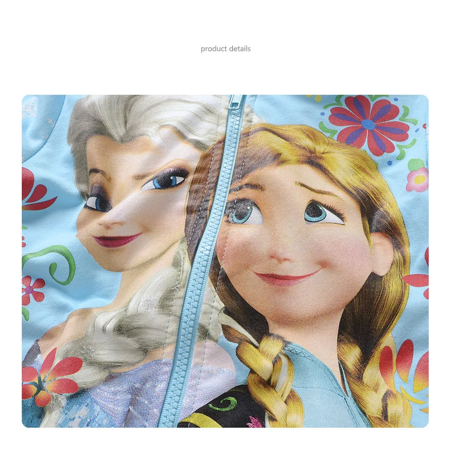  Girls Hoodies Cartoon Elsa Anna Spring Casual Hoodies For Girls Full Sleeve Kids Coats Girls Sweats