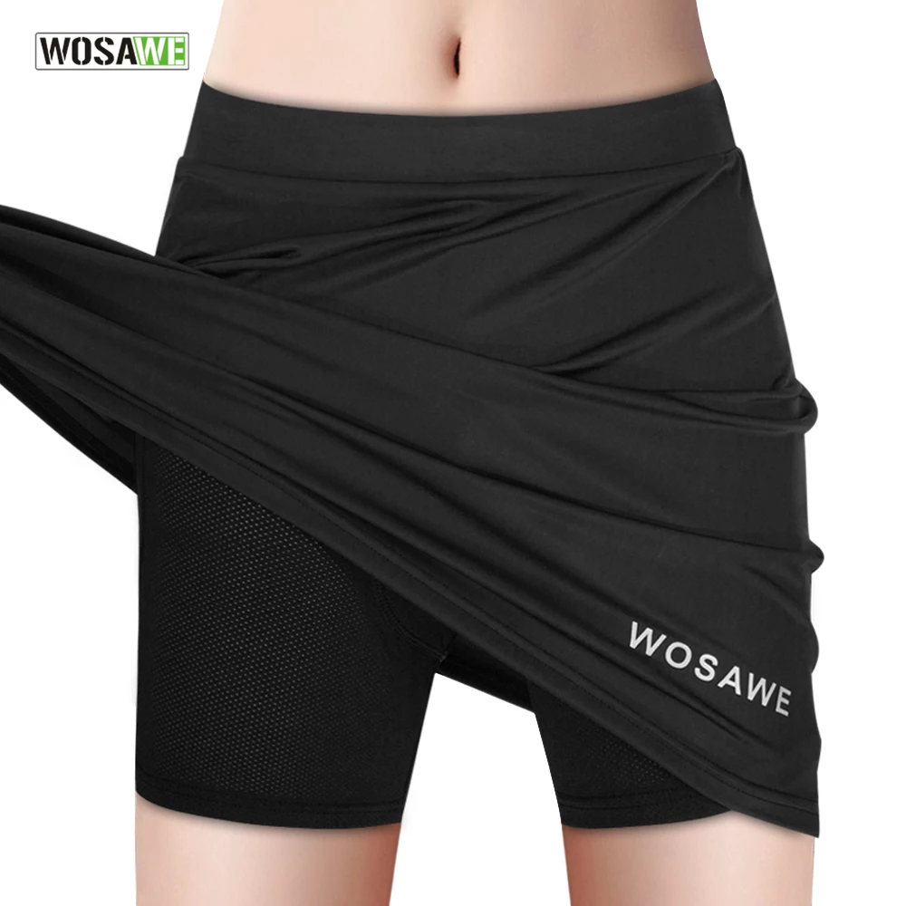 

WOSAWE Women Cycling Shorts with non-remove Underwear Compression Tights Bicycle Shorts Gel MTB Shorts Riding Bike Shorts