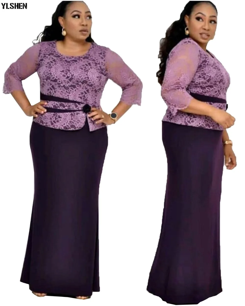 Новые кружевные африканские платья для женщин Дашики высокое качество вышивка Длинное Макси платье африканская одежда элегантный Базен африканская одежда