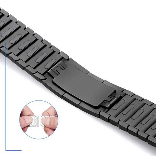 Gen.6 сопутствующий браслет, ремешок для apple watch band 44 мм 40 мм, 42 мм, 38 мм, версия наручных часов iwatch, ремешок apple watch 5/4/3/2/1 браслет из нержавеющей стали - Цвет ремешка: black-2