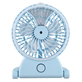 

New Summer Humidifier Mini Fan USB Rechargeable Water Mist Fan With Lithium Battery Office Home Round Table Pedestal Cooling Fan