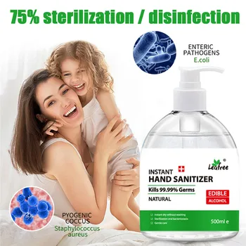 

500ml Bacteriostatic Gel Hand Sanitizer Wipe Out Bacteria Antibacterial Hand Sanitizer Disposable Disinfectant Leafree Brand