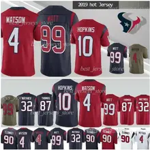 4 Deshaun Watson 99 J.J. Watt 10 DeAndre Hopkins 87 Demaryius Thomas 90 Jadeveon Clowney 32 Mathieu футбольные майки мужские