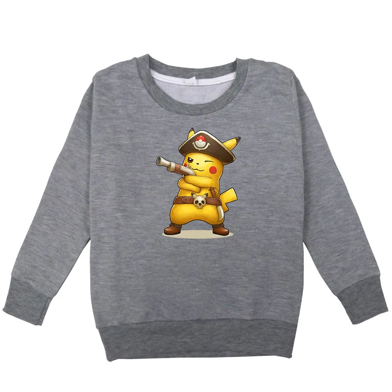 

Boys Girls Sweatshirts pokemon hoodie girl Autumn Clothes Casual harajuku pullover Baby Hoodie Pikachu Print Long Sleeve Shirts