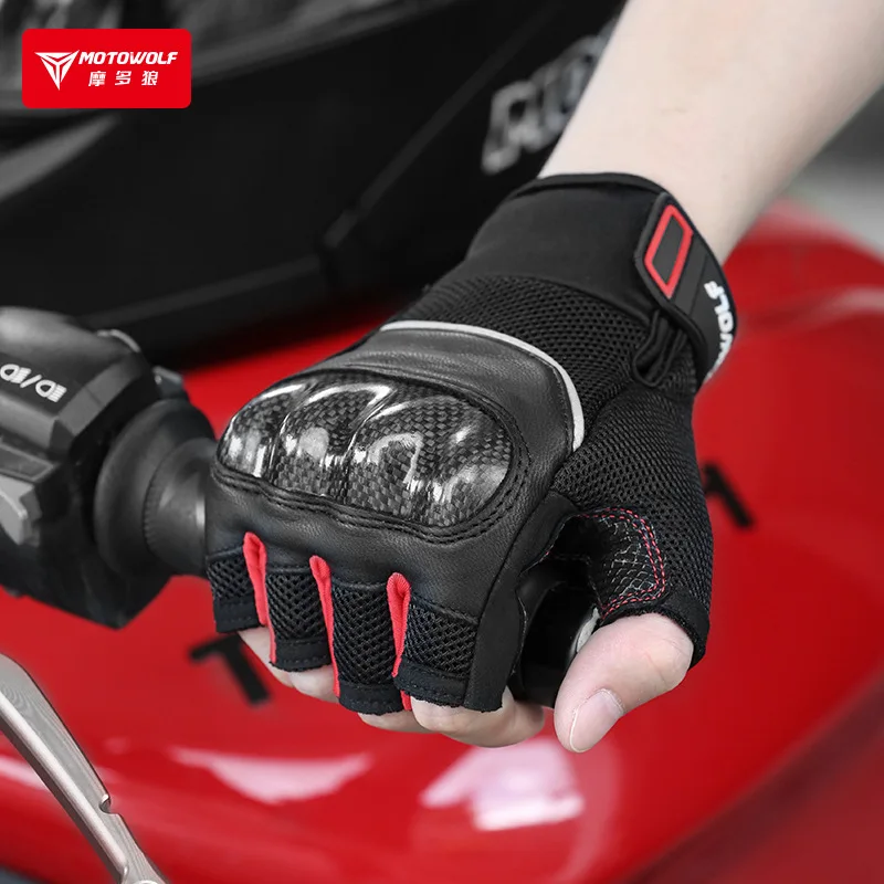 Summer motorcycle Gloves Accessories Motorbike Breathable Cycling Fingerless Gloves Motocross Guantes Moto Luva Motociclista