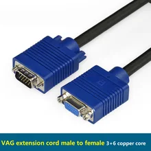 

1.5m 3m 5m VGA Extension Cable Male to Female Support 1920*1080 Computer VGA Video Cable Pure Copper Double Shield 3+6 Core