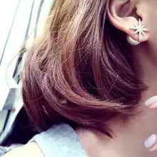 Новое поступление, серьги в форме звезды из прозрачного кубического циркония, блестящие серьги с имитацией жемчуга для женщин, модные ювелирные изделия, аксессуары CEL261