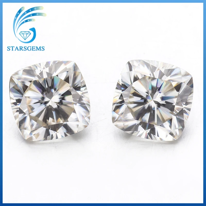 STARSGEM 7*7 мм Симпатичные Модные Подушки Огранки GH Муассанит 2CT свободные