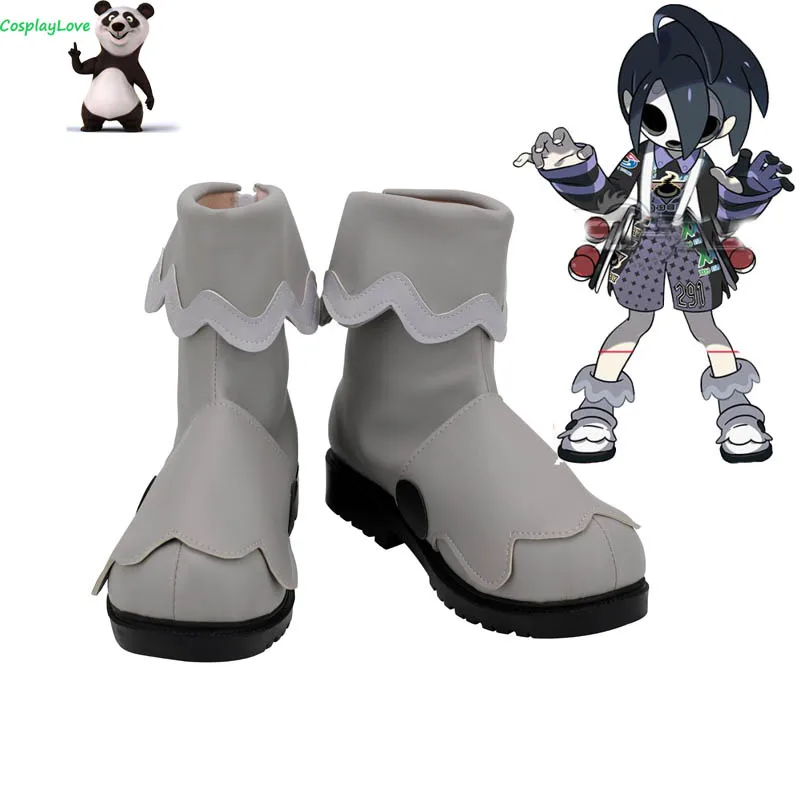 P/Обувь для костюмированной вечеринки Цвет белый серый Длинные ботинки Кожаные |