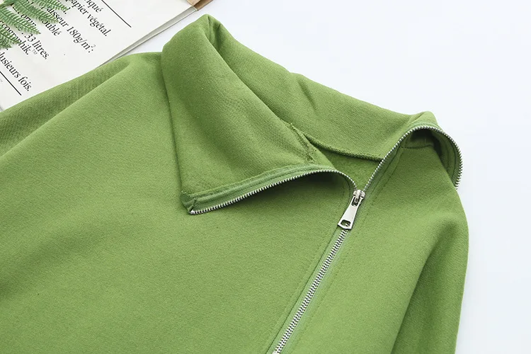 Blvyisla XXXXL XXXL комбинезон большой сплошной зеленый флис молния женский свитер свободные стильные зимние хлопковые толстовки Топы
