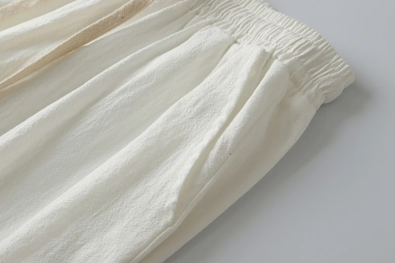 Cotton Linen Short Men Length Knee  8XL 9XL 13XL 170KG Large Size High Waist Shorts Male Long Men's Summer Breeches 5