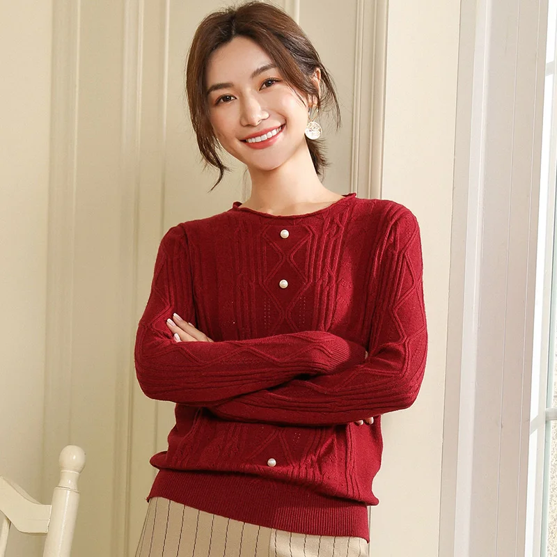 

High Quality Cashmere Sweater Women Winter Pullover Solid Knitted Sweater Top for Women Autumn Female Oversized Sweater