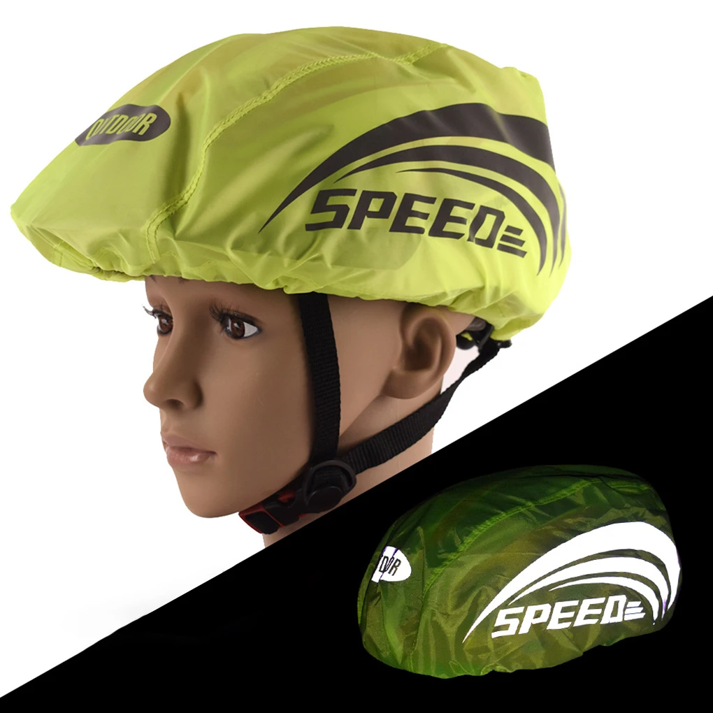 MTB Bike Bicycle Helmet Waterproof Cover Cycling Road Reflective Strip Rain Green/Black | Спорт и развлечения