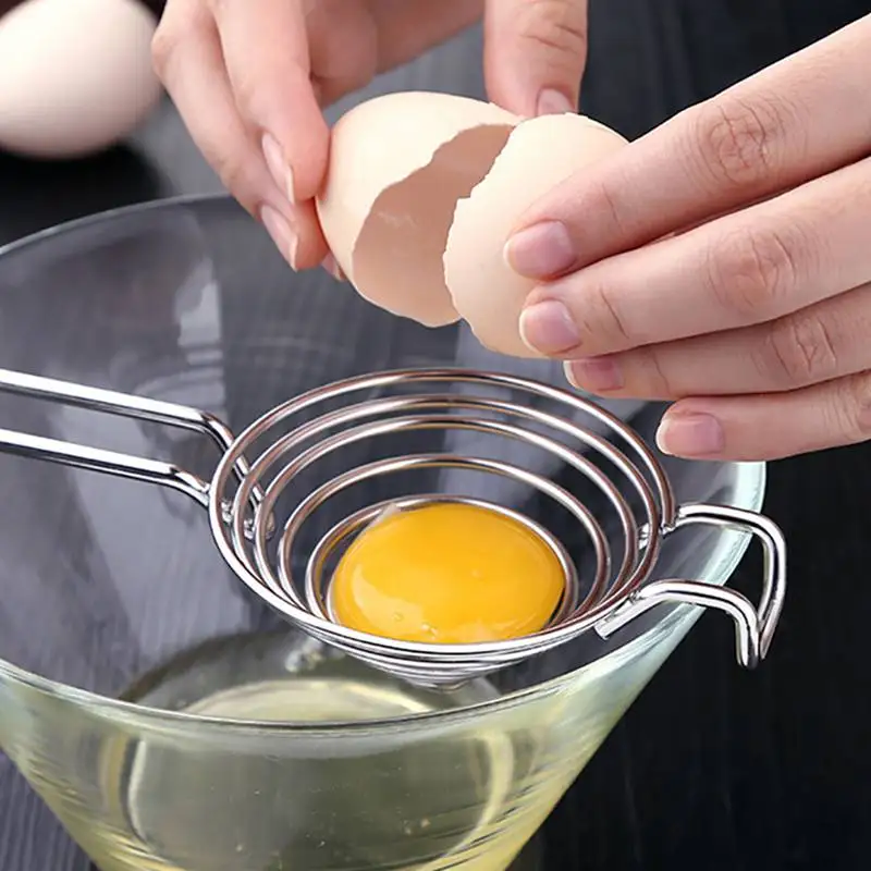 1pcs Stainless Steel Eggs Yolk White Separator Divider Holder Sieve Kitchen Accessories egg