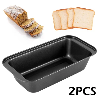 

2pcs Rectangle Carbon Steel Toast Bread Mold Cake Mold Loaf Pastry Baking Bakeware DIY Cake Non Stick Pan Baking Supplies