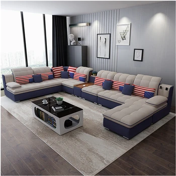 

living room Corner removable washable cloth sofa