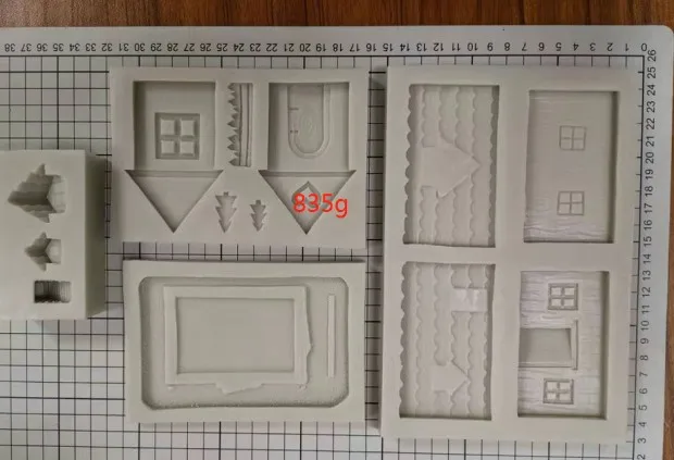 Рождественский дом, силиконовая форма, сделай сам, сахарный шоколад, форма для сладостей для выпечки, декоративная глиняная форма, инструменты для выпечки, инструменты для украшения торта