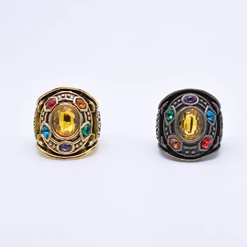 

Ring Avengers Infinity War Thanos Infinity Gauntlet Cosplay Ring Alloy Crystals Jewelry