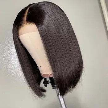 

4X4 5X5 6X6 Lace Closure Wig Bob Transparent Straight Lace Front Wigs Human Hair Remy Short Brazilian Straight Human Hair Wigs