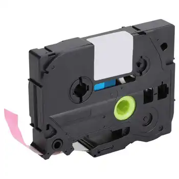 

12mm Printer Ribbon Label Tap Thermal Printing Tape White-on-Pink Background for Brother Labeling Machine / TZe Printing Ribbons