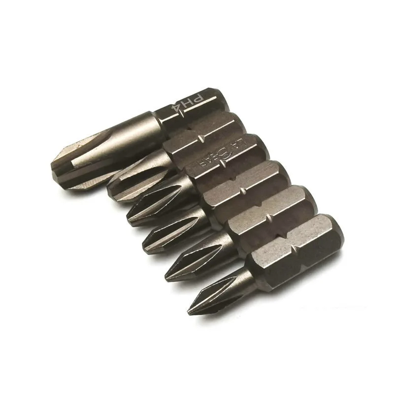 

6pcs/Lot Mini Short CR-V Magnetic PH Phillips Bits 1/4' 6.35mm Hex Shanked Cross Screwdriver Bit PH0 PH1 PH2 PH3 PH4 25mm/32mm