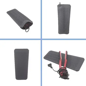 

Heat Resistant Silicone Mat Pouch for Curling Iron Hair Straightener Flat Iron and Hot Styling Tools