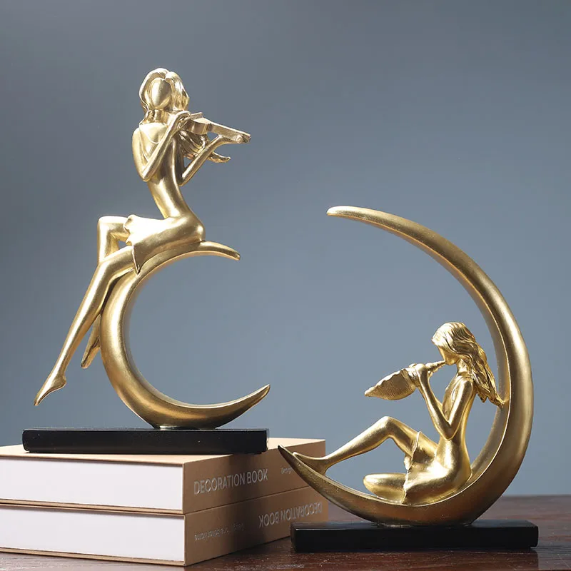 Moon Girl Figure Ballet Dancer Statue Living Room TV Cabinet Decoration Ornaments Birthday Gifts Artware Home Decor Figurines Moon Girl Figure Ballet Dancer Statue Living Room TV Cabinet Decoration Ornaments Birthday Gifts Artware Home Decor Figurines